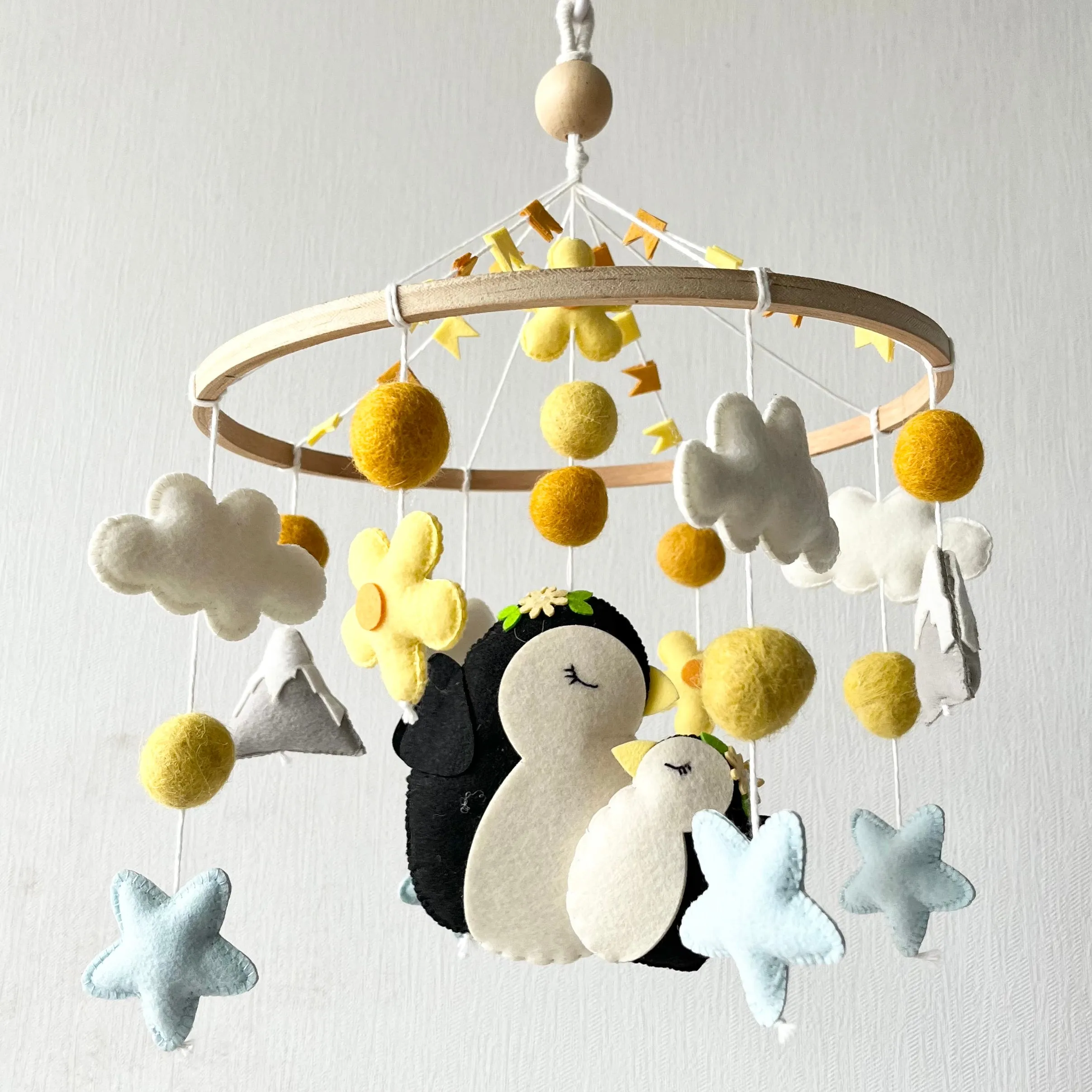 Cot / Crib Mobile - Penguin Dreamland