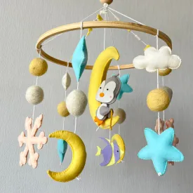 Cot / Crib Mobile - Penguin Dreams