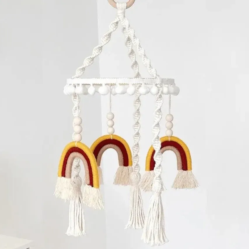 Cot / Crib Mobile - Rainbow Macrame