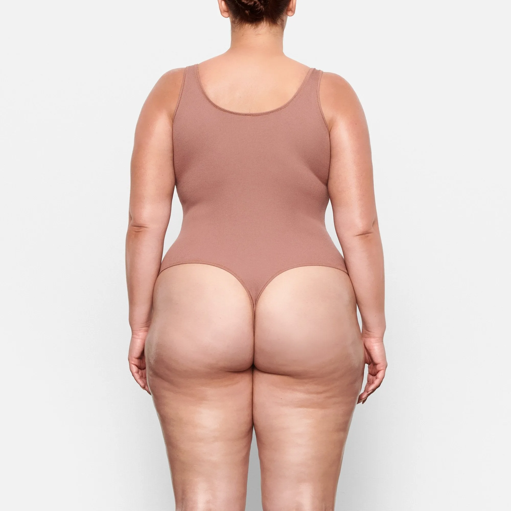 COTTON RIB BODYSUIT | ROSE CLAY