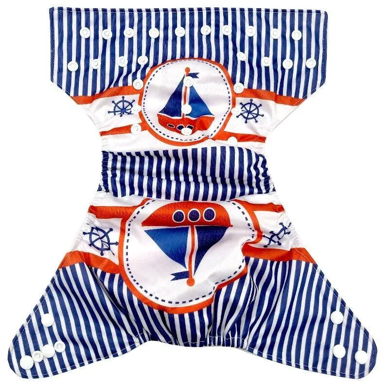 Dah Boat One Size Cloth Baby Diaper