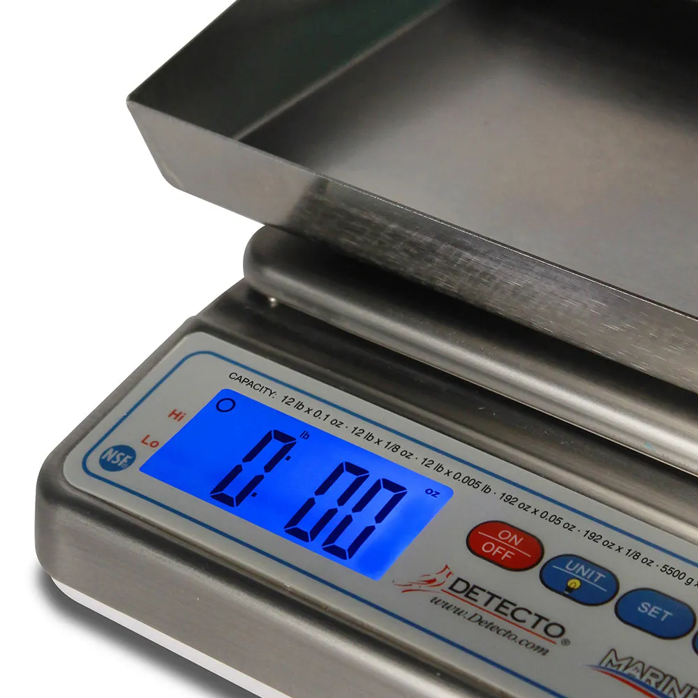 Detecto Mariner Weight Diaper Scale With Tray, 7.5" X 9.75"