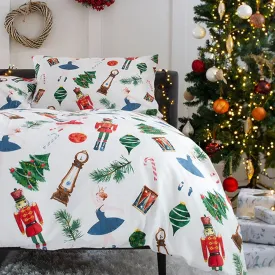 Deyongs 230cm White Christmas Toys King Duvet Set