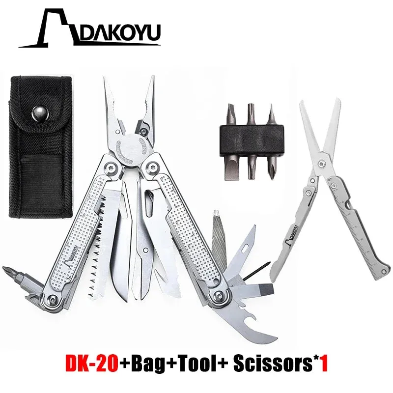 DOKOYU 20 in 1 7CR17 Multi Tools Pliers Set Gifts for Men Professional Multi-tool for DIY Outdoor Camping EDC Tools Swiss