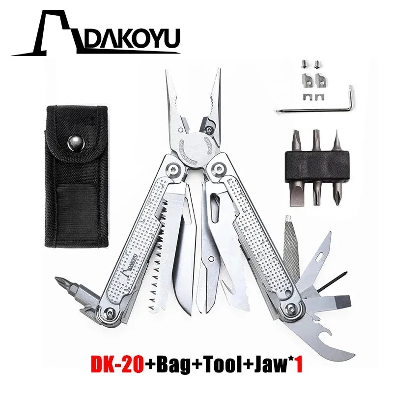DOKOYU 20 in 1 7CR17 Multi Tools Pliers Set Gifts for Men Professional Multi-tool for DIY Outdoor Camping EDC Tools Swiss