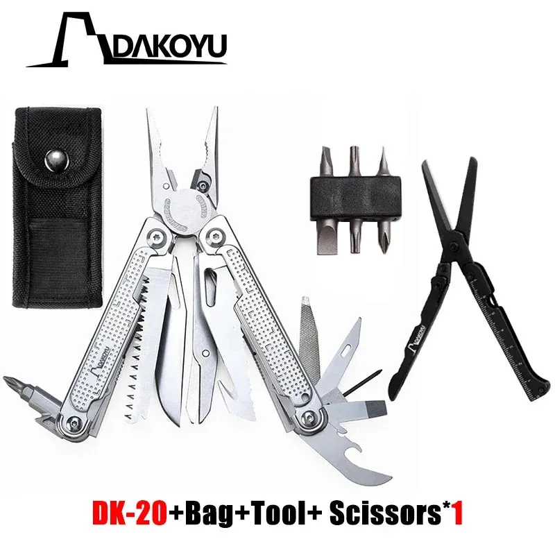 DOKOYU 20 in 1 7CR17 Multi Tools Pliers Set Gifts for Men Professional Multi-tool for DIY Outdoor Camping EDC Tools Swiss