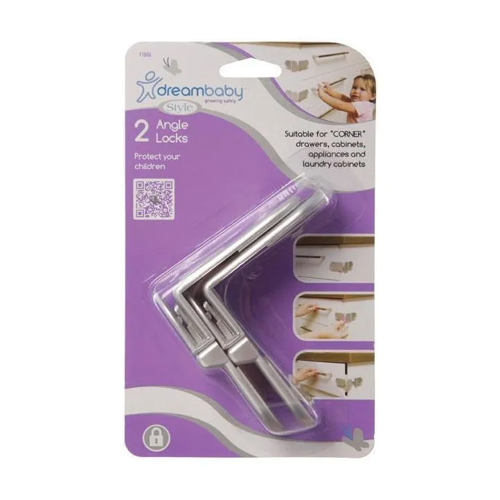 Dreambaby Angle Lock 2pk - Silver DB01006