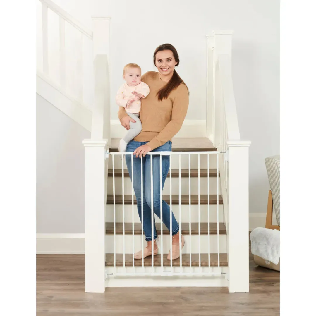 Extra Tall Top of Stairs Safety Gate - White