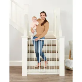 Extra Tall Top of Stairs Safety Gate - White