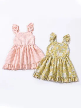 Fashion Toddler Infant Girl Summer Ruffle Sleeve Casual Dress