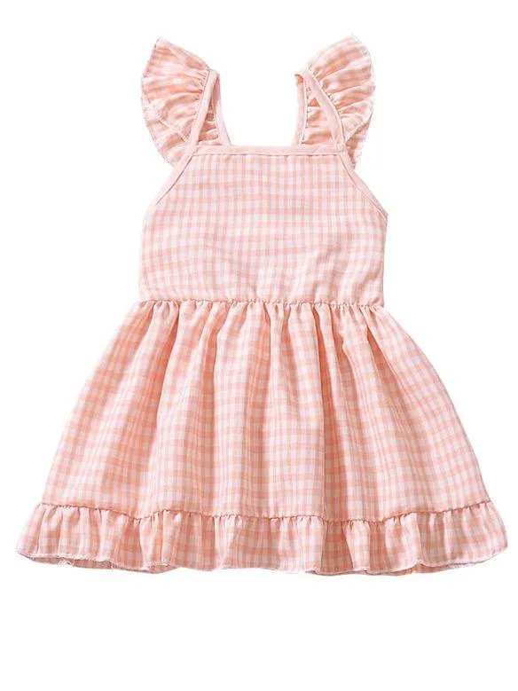 Fashion Toddler Infant Girl Summer Ruffle Sleeve Casual Dress