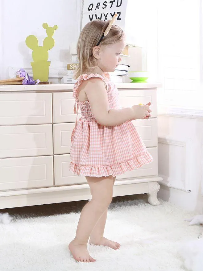 Fashion Toddler Infant Girl Summer Ruffle Sleeve Casual Dress