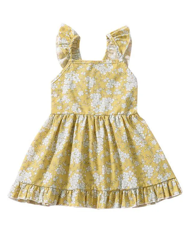Fashion Toddler Infant Girl Summer Ruffle Sleeve Casual Dress