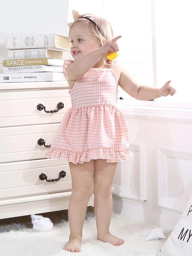 Fashion Toddler Infant Girl Summer Ruffle Sleeve Casual Dress