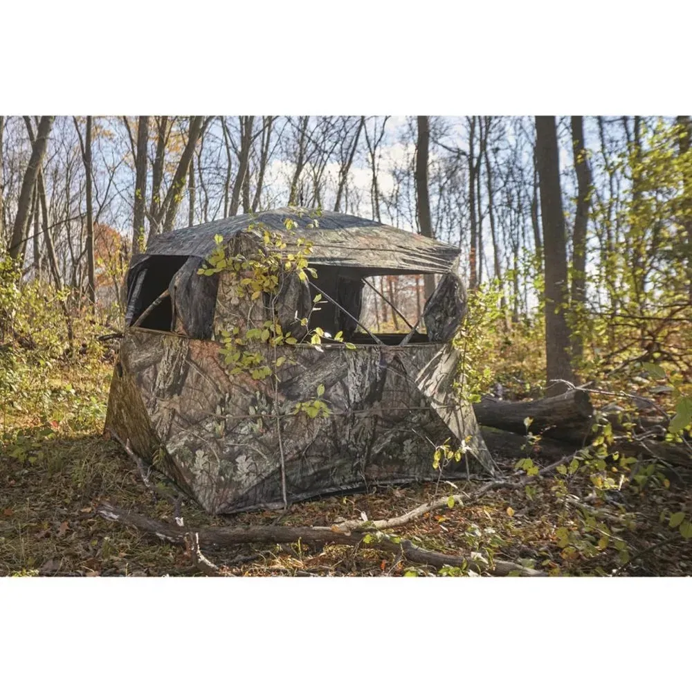 Flare 270 Pop-Up Hunting Camo Ground Blind for Deer, Duck, Bow, and Turkey Hunting Gear, Equipment, and Accessories