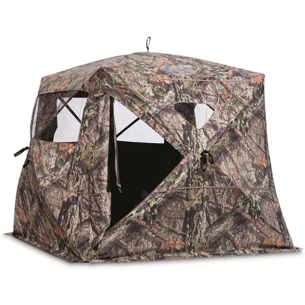 Flare 270 Pop-Up Hunting Camo Ground Blind for Deer, Duck, Bow, and Turkey Hunting Gear, Equipment, and Accessories