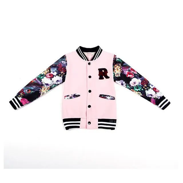 Floral Baseball Jacket