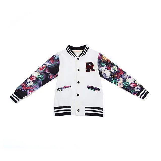 Floral Baseball Jacket