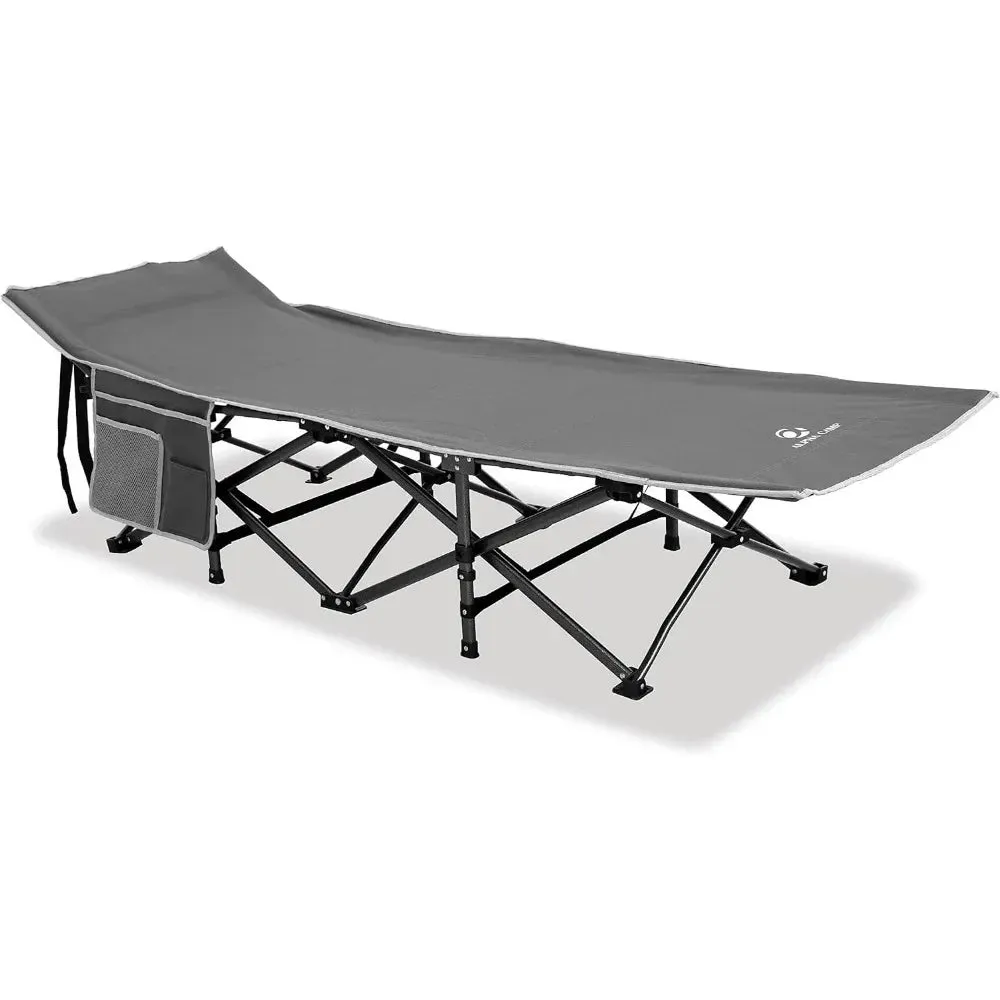Folding Camping Bed Oversized Camping Cot Supports 600 Lbs Sleeping Bed Folding Steel Frame Portable With Carry Bag Westtune