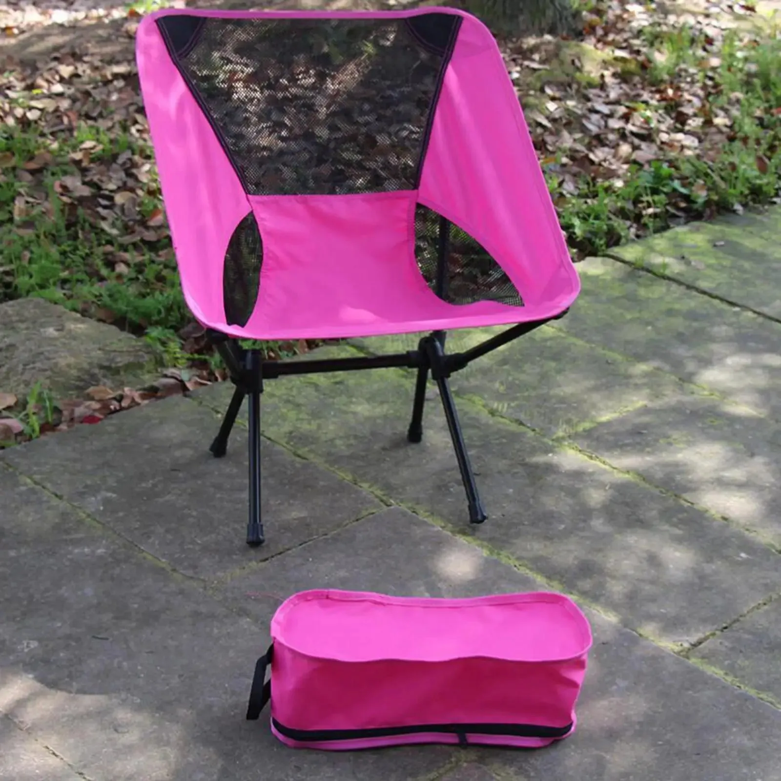 Folding Camping Chair Fishing Seat for Outdoor Hiking Backpacking BBQ Pinici 110kg