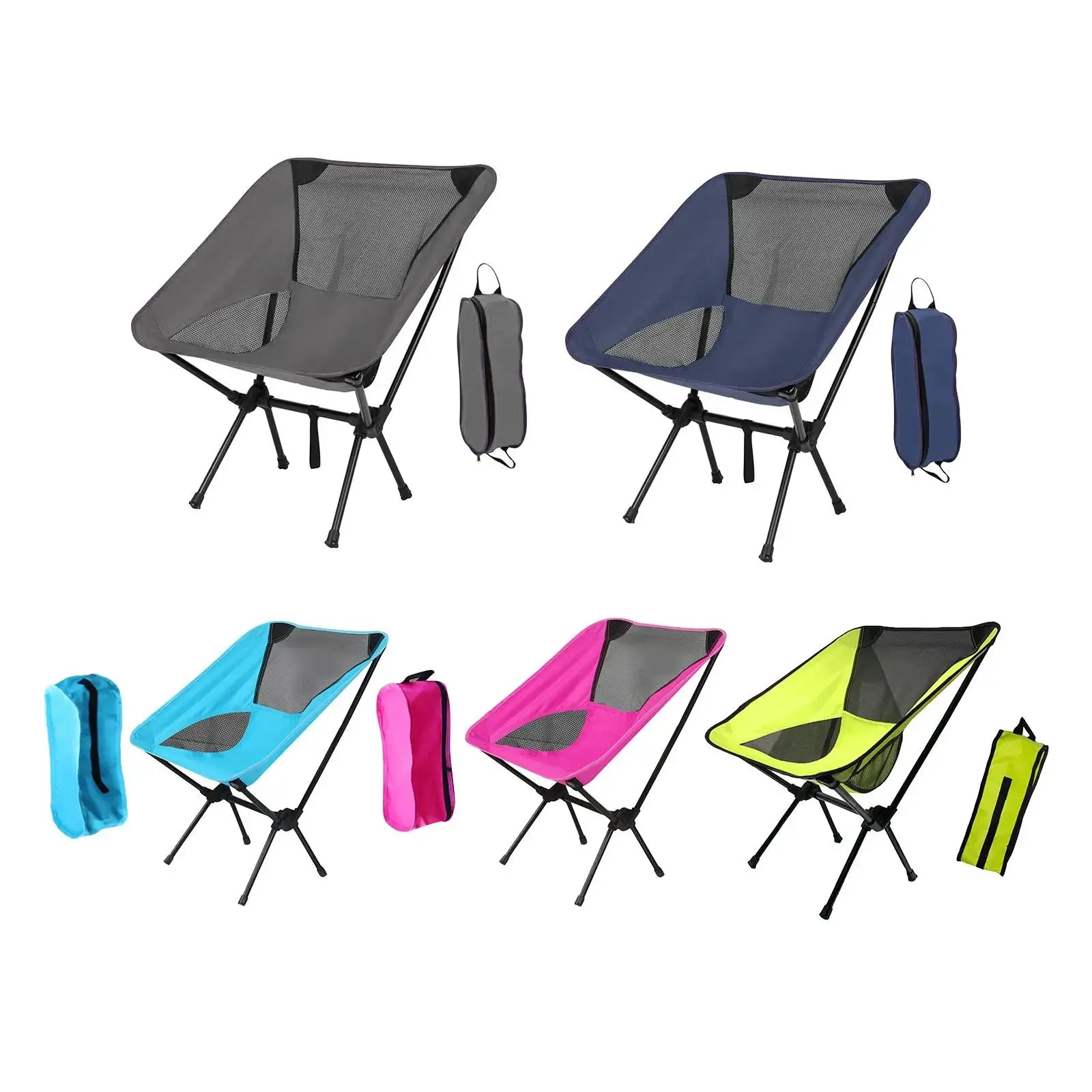 Folding Camping Chair Fishing Seat for Outdoor Hiking Backpacking BBQ Pinici 110kg