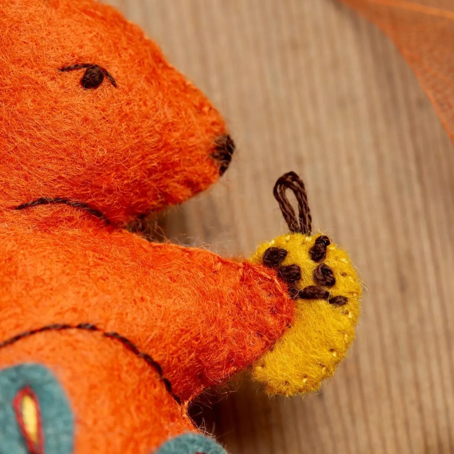 Folk Squirrel Ornament - Corinne Lapierre Embroidery Kit