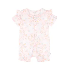 Fox & Finch Candy Blossom  Print SS Zip Romper