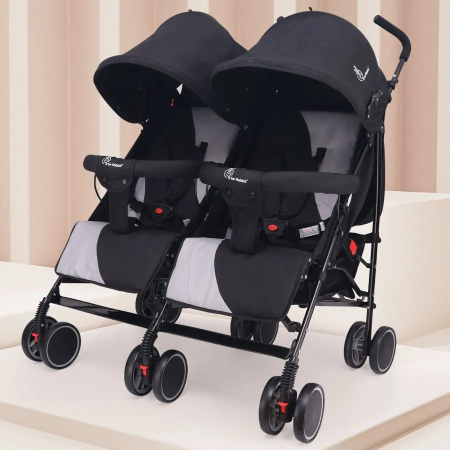 Ginny and Johnny Stroller - Compact Fold, Dual Basket, Multi-Position Recline Seat, Rear Brake