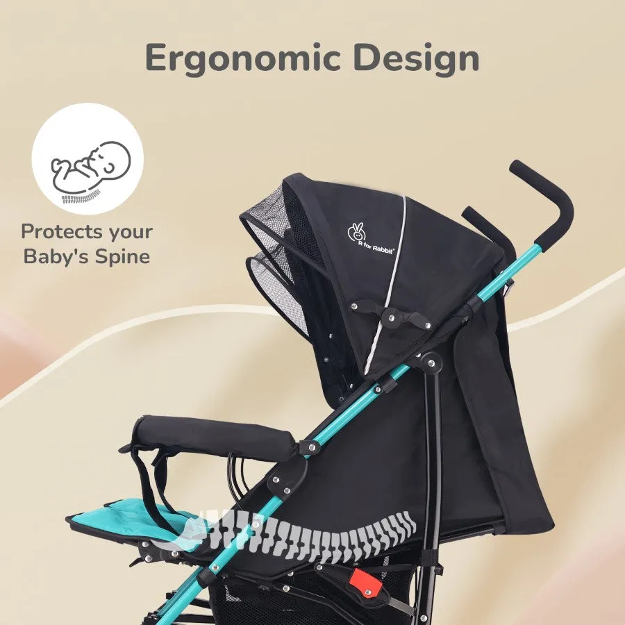 Ginny and Johnny Stroller - Compact Fold, Dual Basket, Multi-Position Recline Seat, Rear Brake
