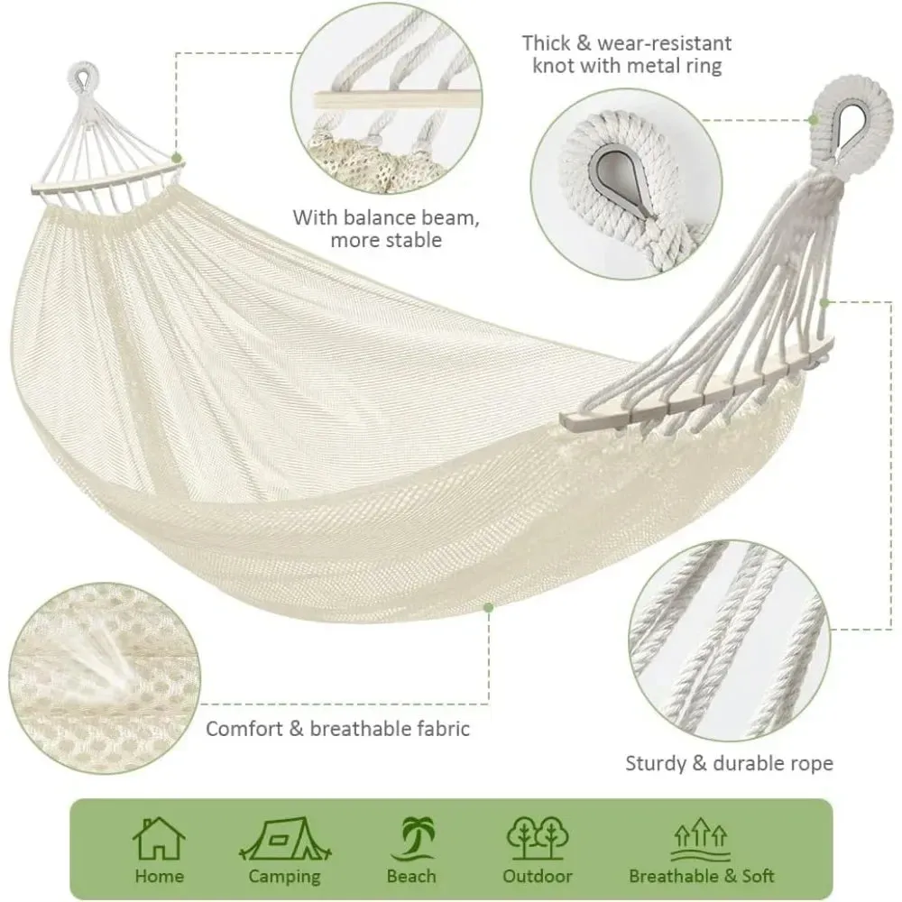 Hammocks，Camping trip, oversized, breathable, durable, quick drying, portable with accessories Hammocks