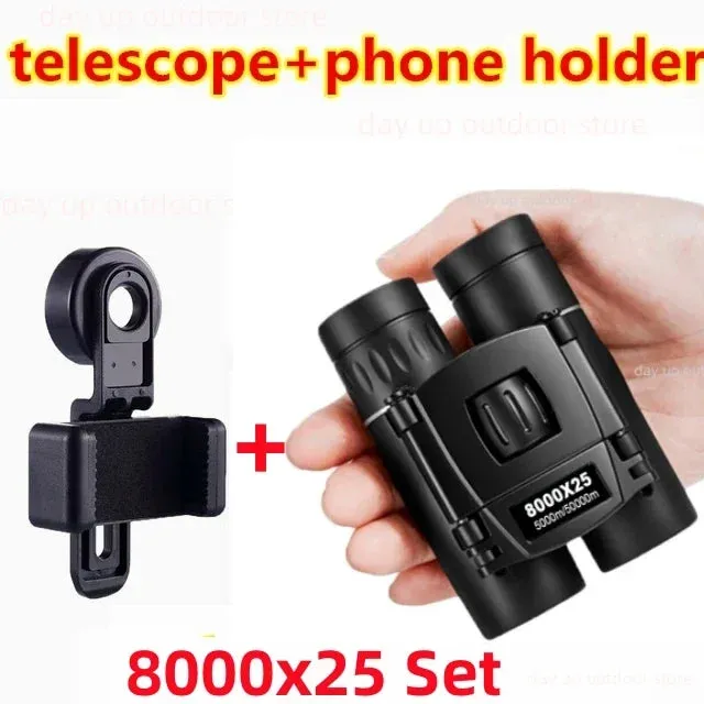 HD Zoom Portable Powerful Binoculars  Long Range BAK4 Telescope Folding FMC Optics For Hunting Sports Outdoor Camping Travel