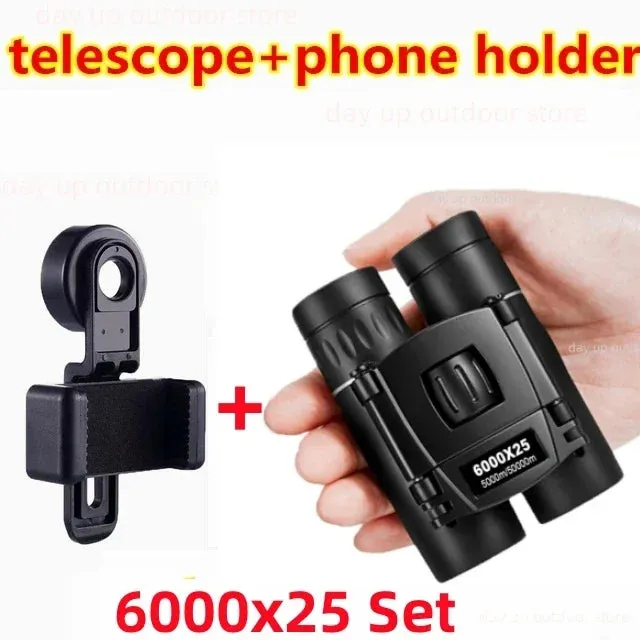HD Zoom Portable Powerful Binoculars  Long Range BAK4 Telescope Folding FMC Optics For Hunting Sports Outdoor Camping Travel