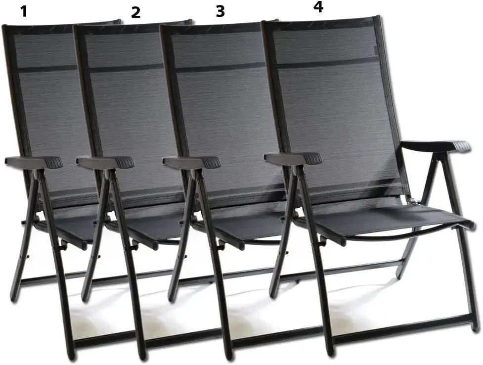 Heavy Duty Durable Adjustable Reclining Folding Chair Outdoor Indoor Garden Pool (1)