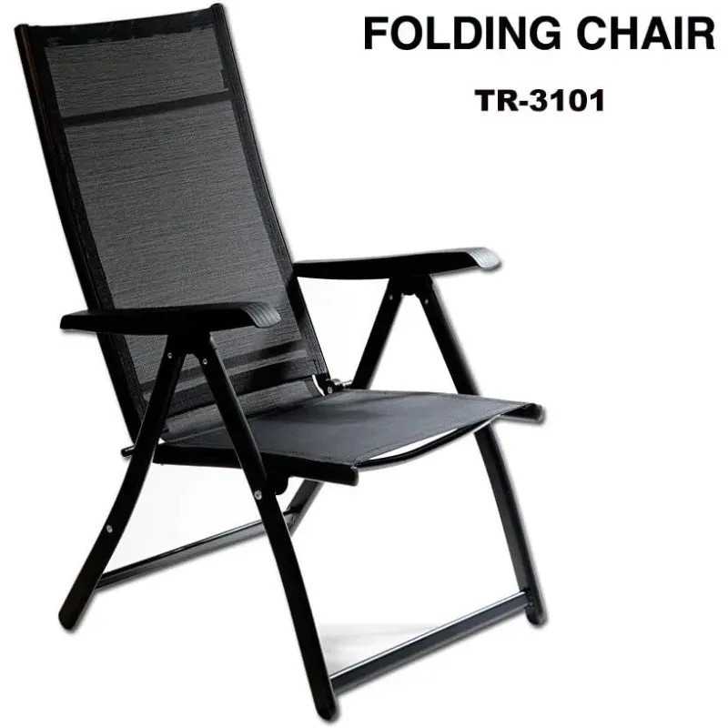 Heavy Duty Durable Adjustable Reclining Folding Chair Outdoor Indoor Garden Pool (1)