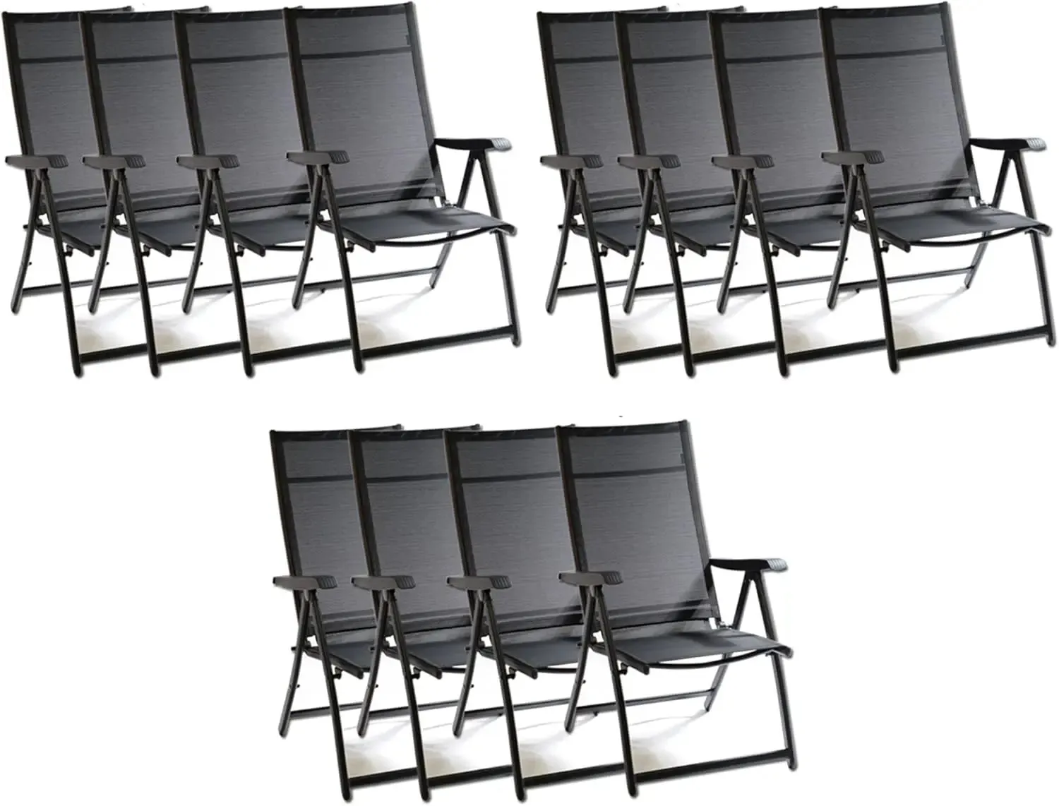 Heavy Duty Durable Adjustable Reclining Folding Chair Outdoor Indoor Garden Pool (1)