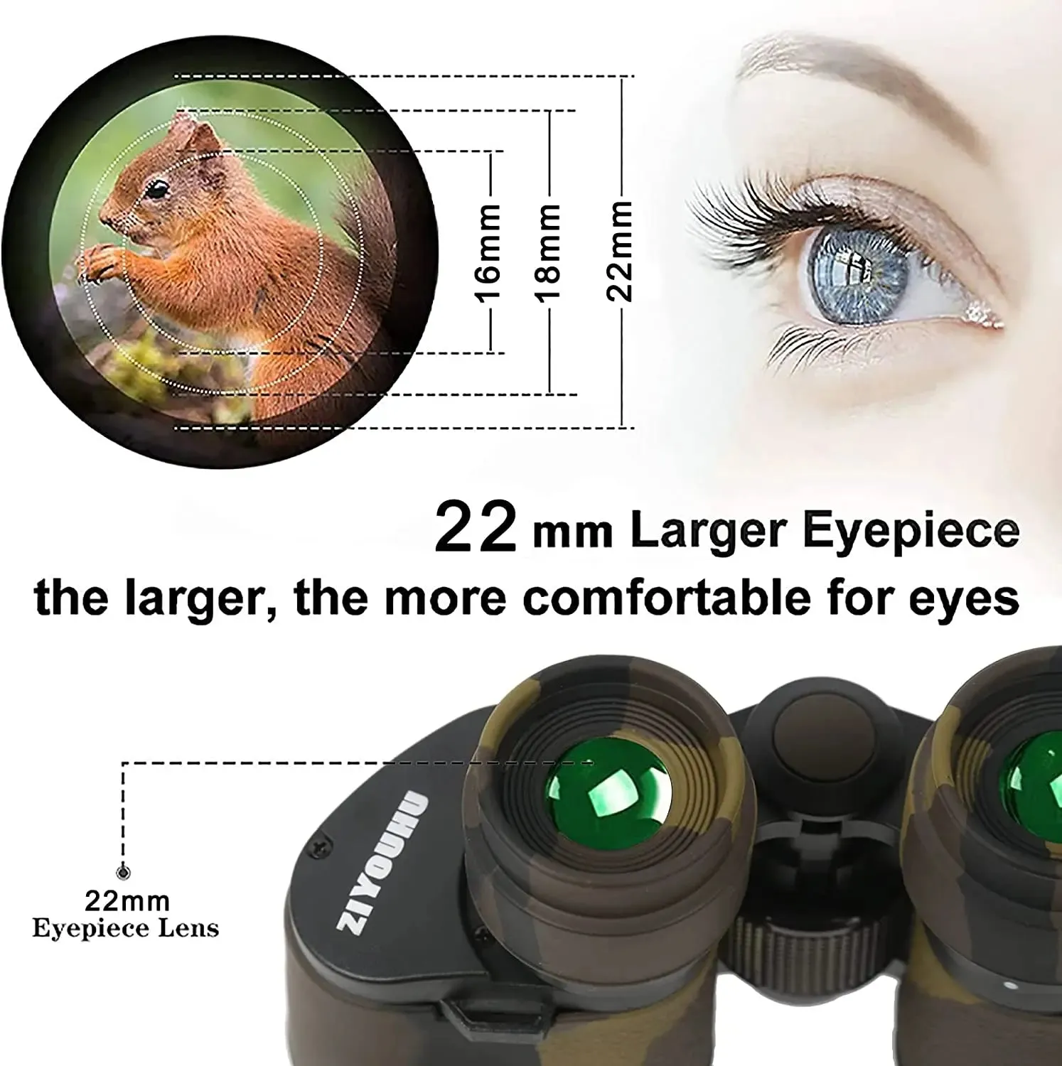 High-power military binoculars 20x50 compact waterproof birdwatching travel hunting star-watching BAK-4 prism FMC lens for adult