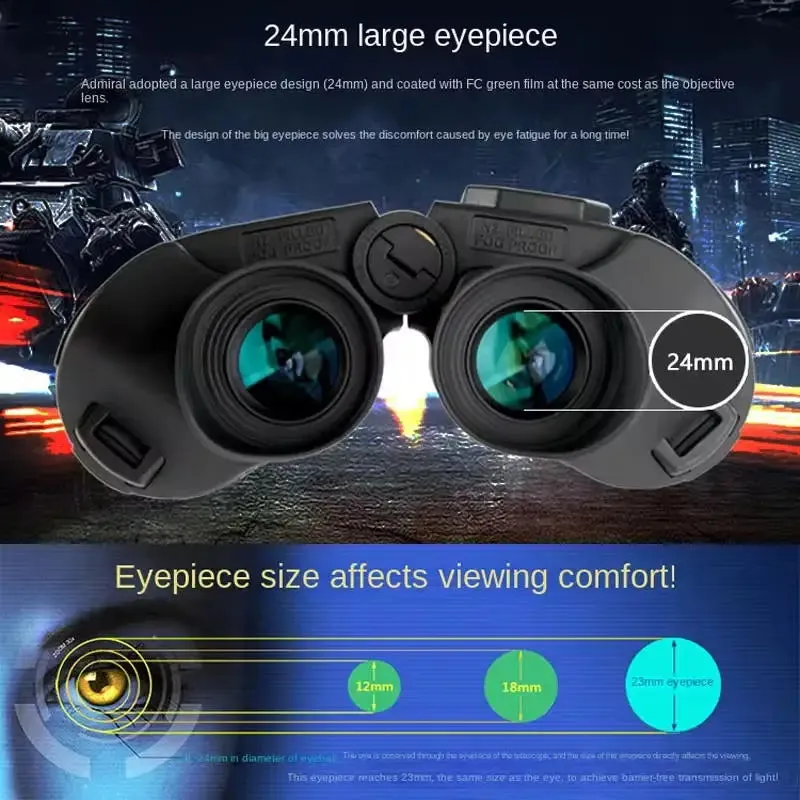 High Power Professional Telescope 7x50 Binocular Navigation Rangefinder Compass Night Vision Waterproof Military Hunting Camping