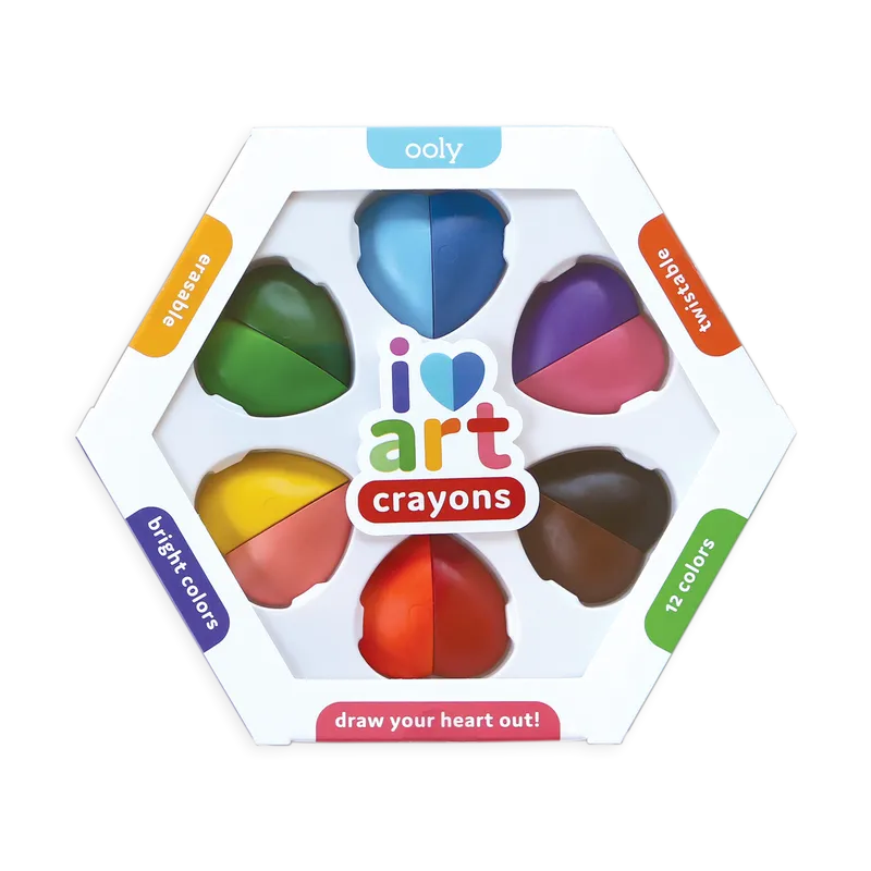 I Heart Art Erasable Crayons
