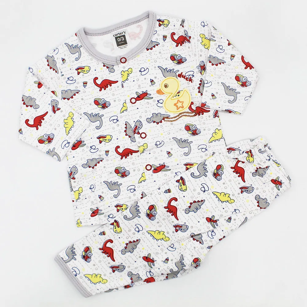 Imported Carters Duck Dinos Night Dress for 0-6 months
