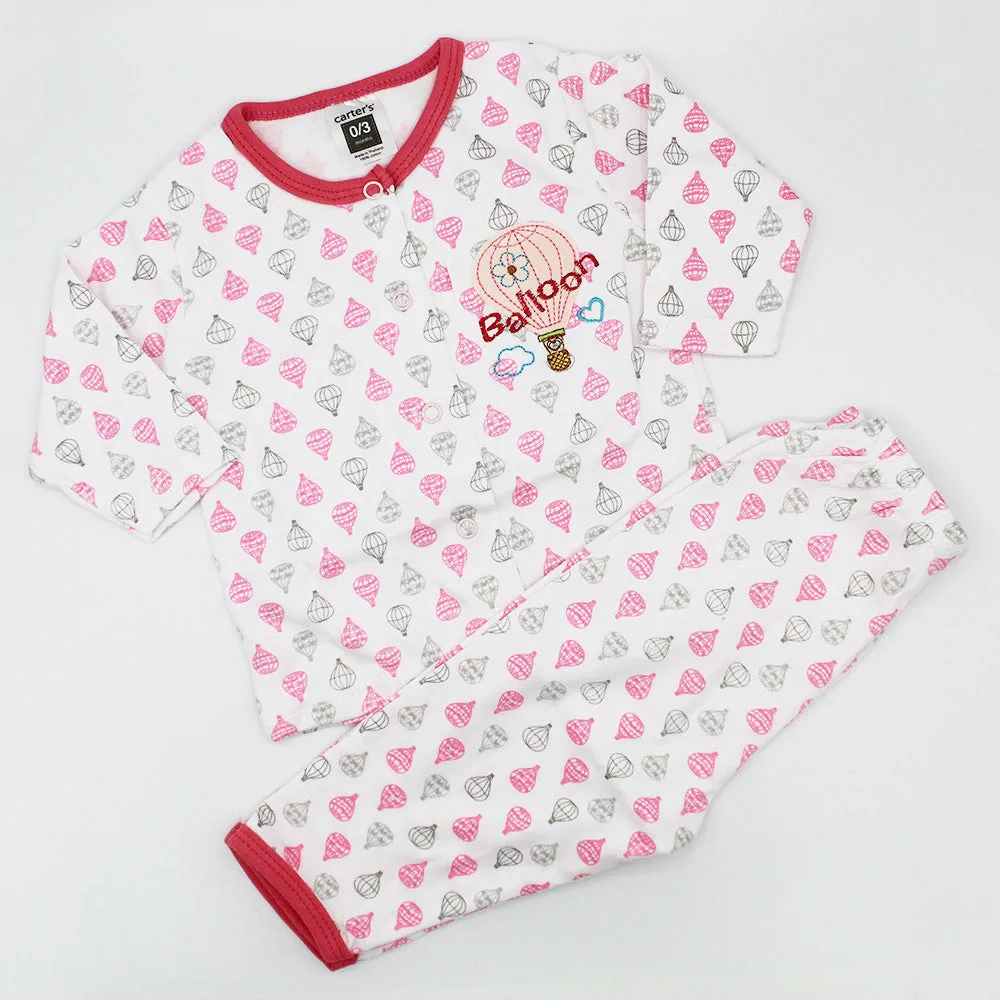 Imported Carters Pink Balloons Night Dress for 0-6 months