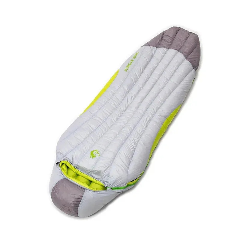 JUNGLEKING Ultralight Mummy Duck Down Sleeping Bag Outdoor Backpacking Camping Hiking Travel Spring Summer Autumn WinterPortable