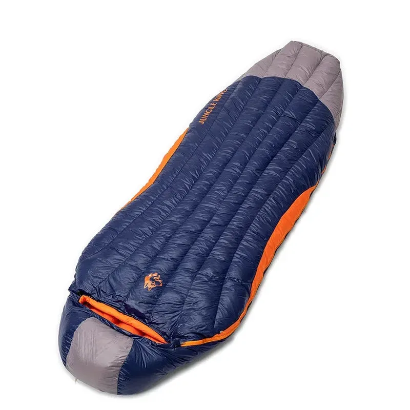 JUNGLEKING Ultralight Mummy Duck Down Sleeping Bag Outdoor Backpacking Camping Hiking Travel Spring Summer Autumn WinterPortable