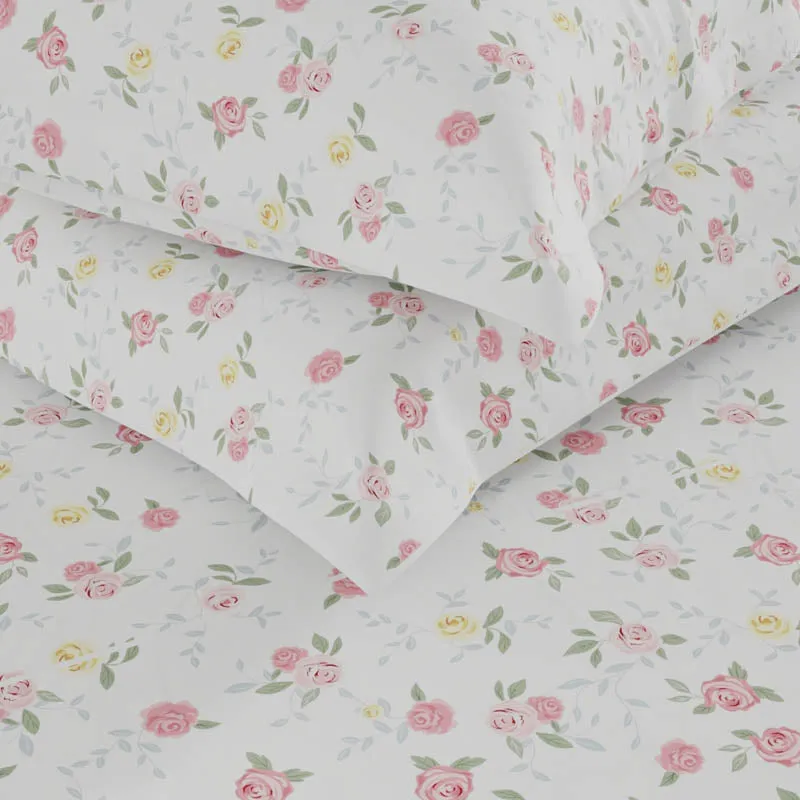 Kiara Floral Bedding Set (Ivory) - Four Piece Set