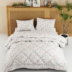 Kiara Floral Bedding Set (Ivory) - Four Piece Set