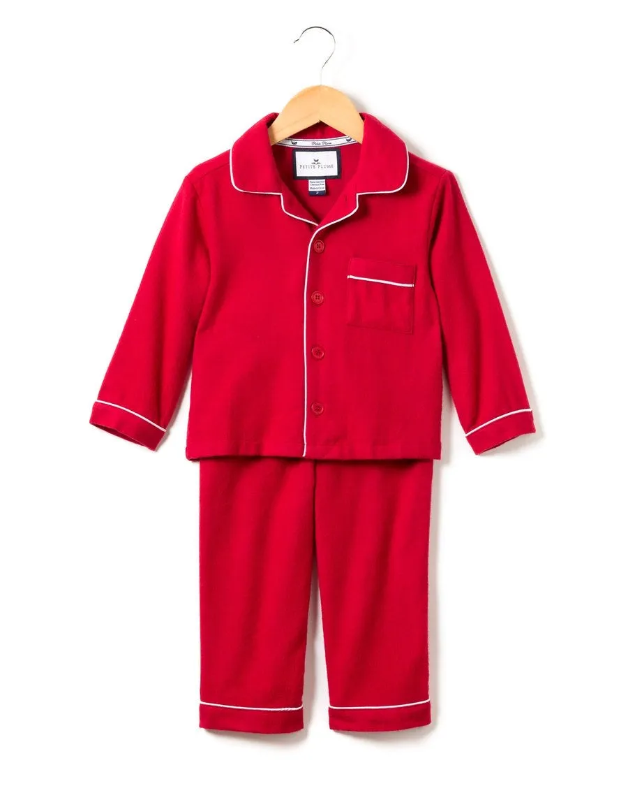 Kid’s Red Flannel Pajama Set