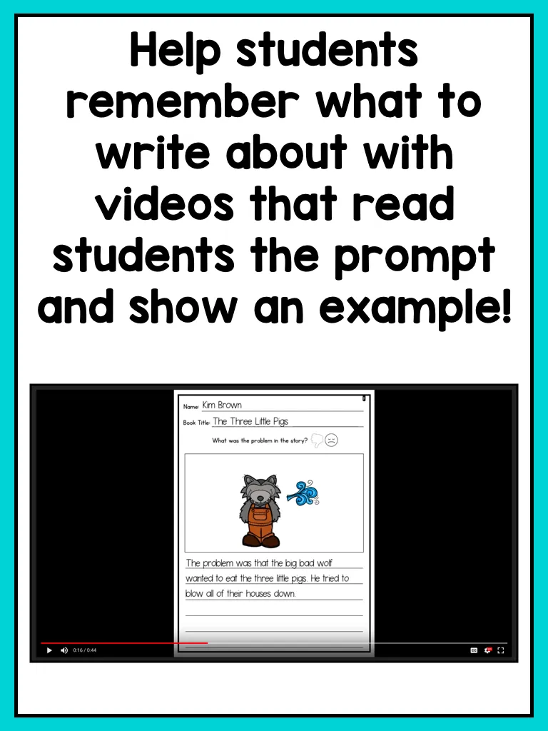 Kindergarten Reading Response Center Activities