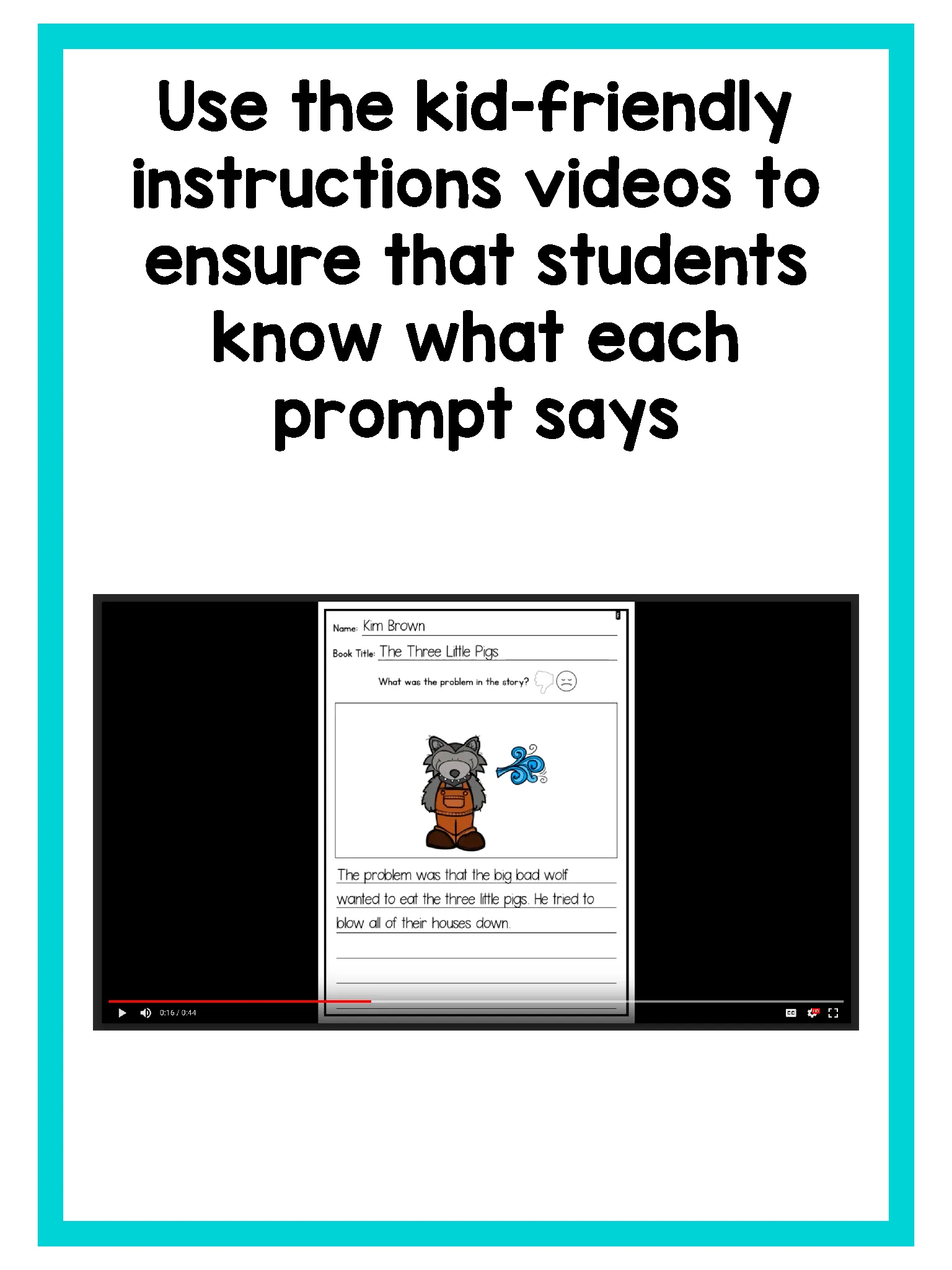 Kindergarten Reading Response Center Activities