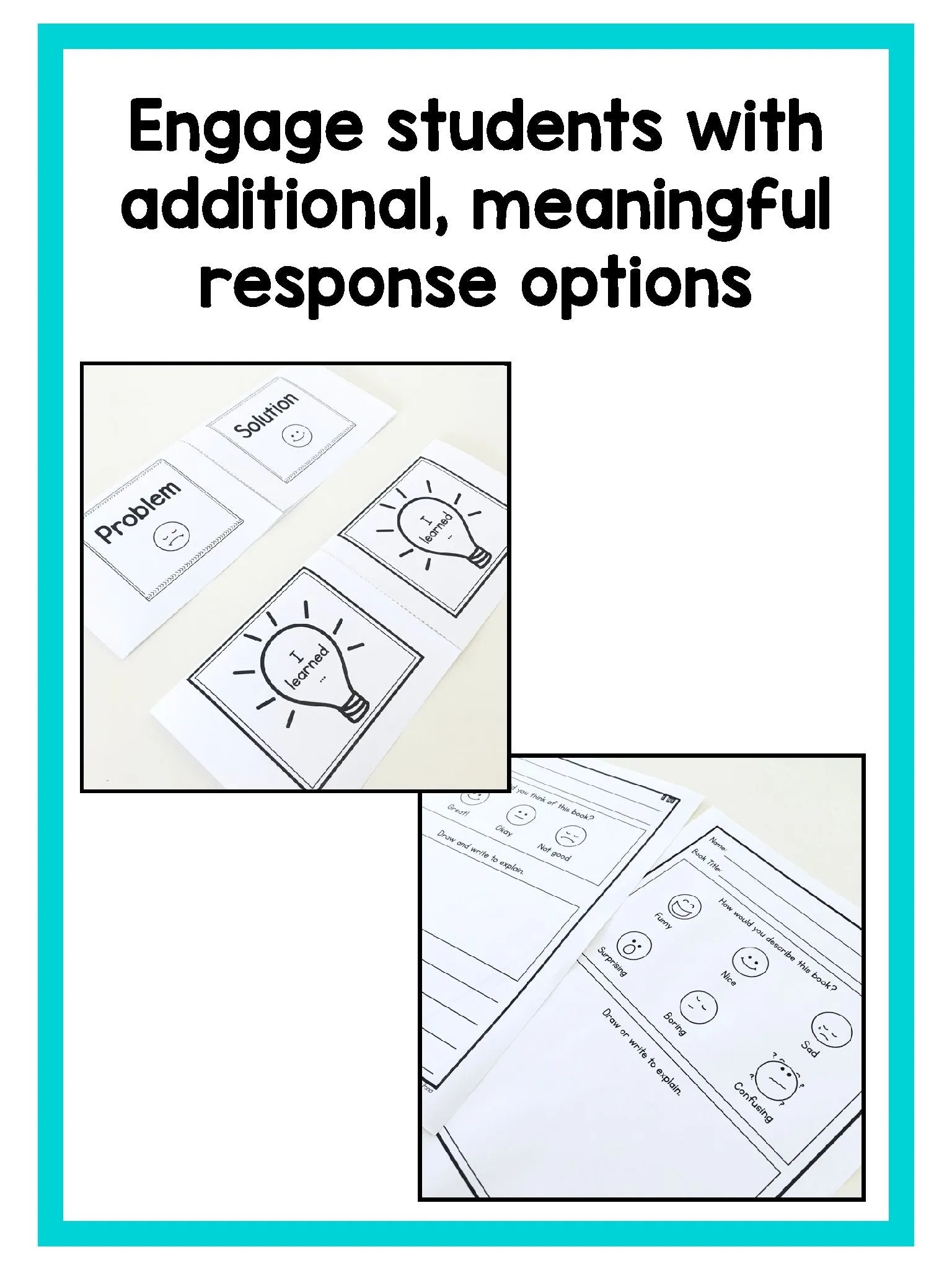 Kindergarten Reading Response Center Activities