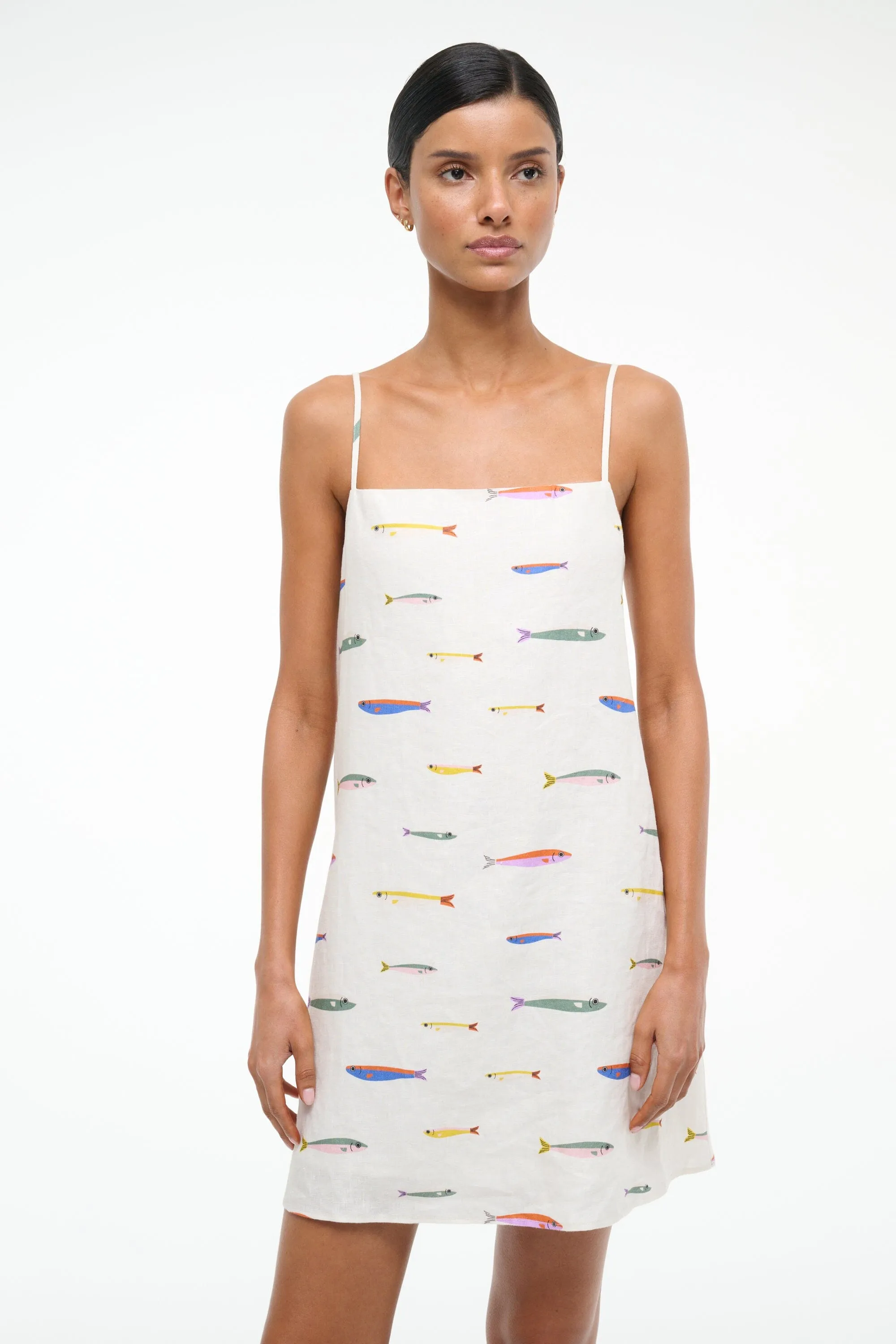 LAURA LINEN MINI DRESS | POP SARDINES IVORY