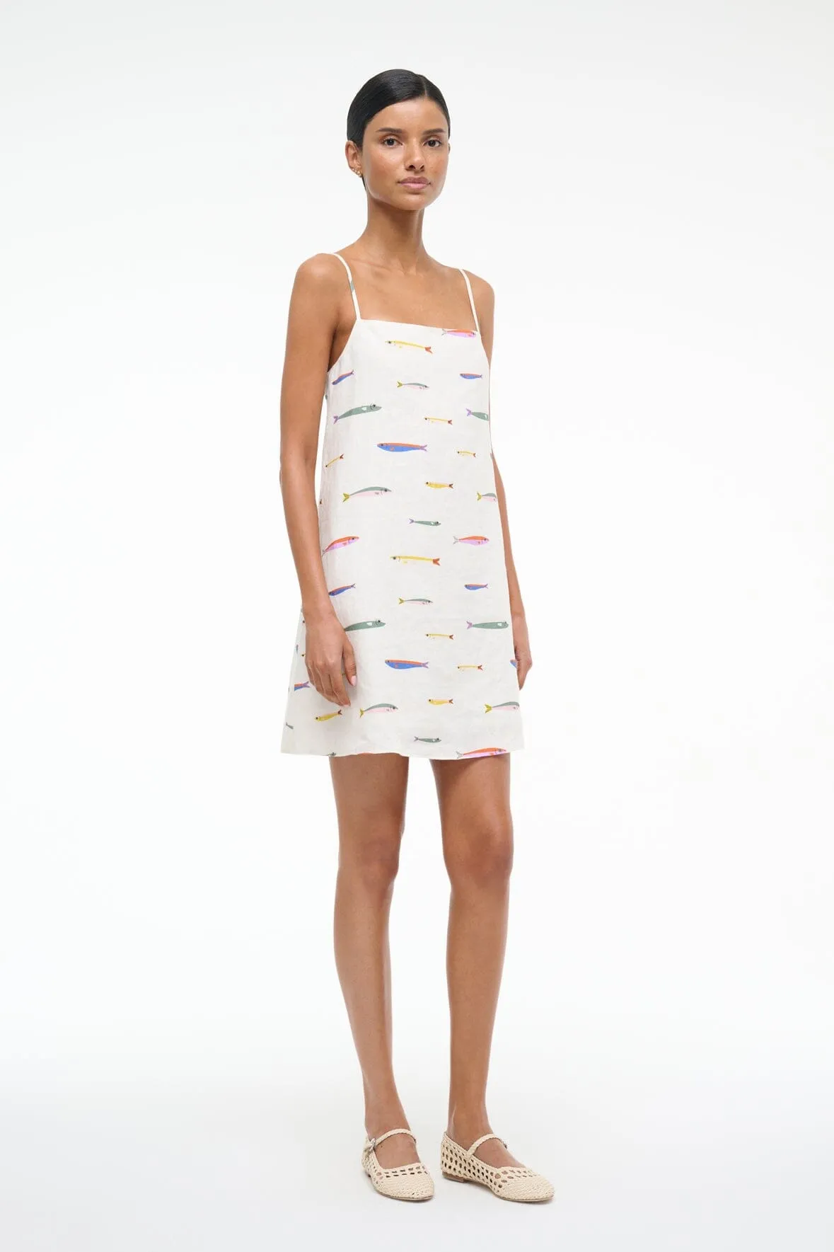 LAURA LINEN MINI DRESS | POP SARDINES IVORY